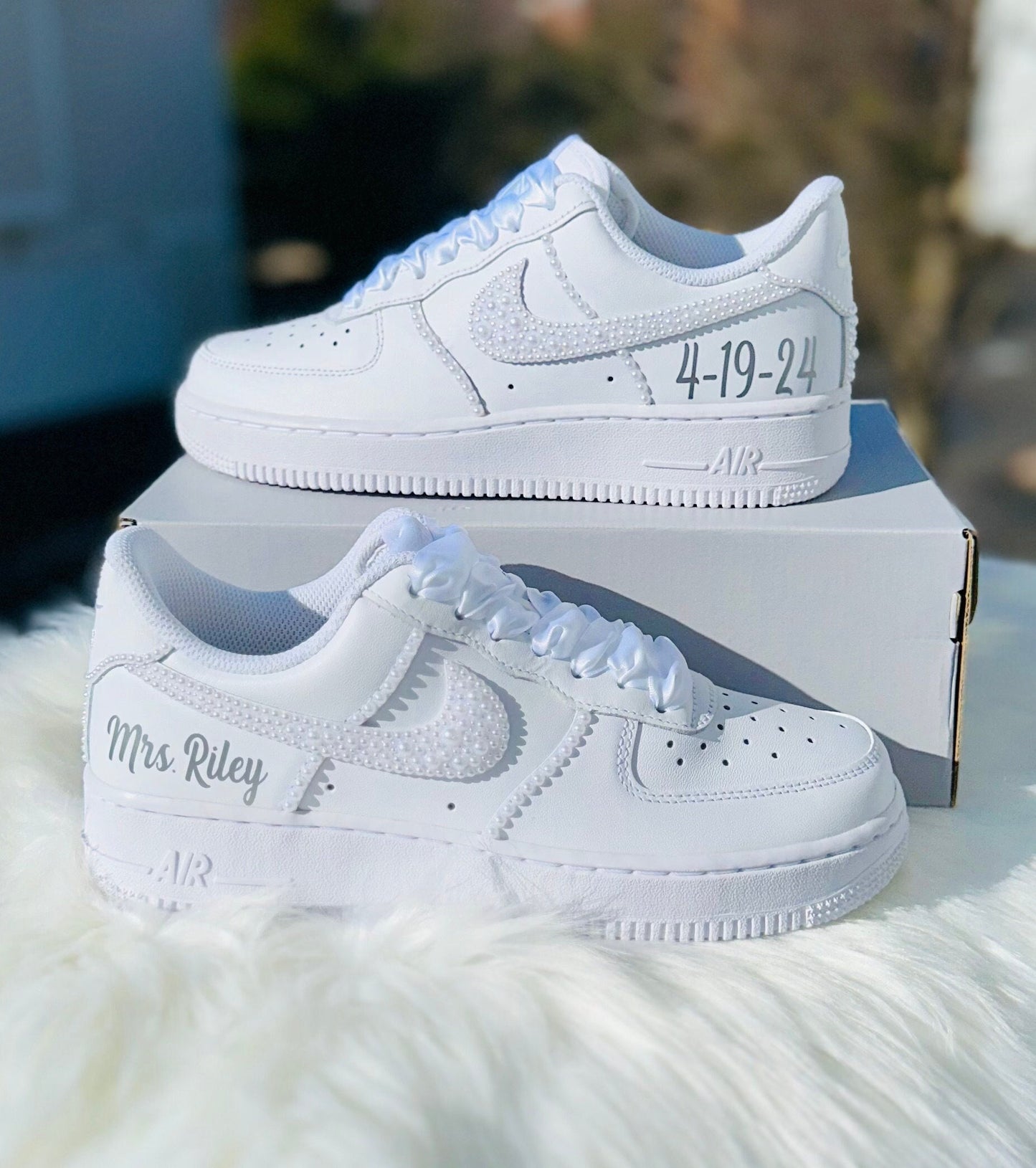 Nike Air Force 1 Shadow Blanco Negro Personalizado