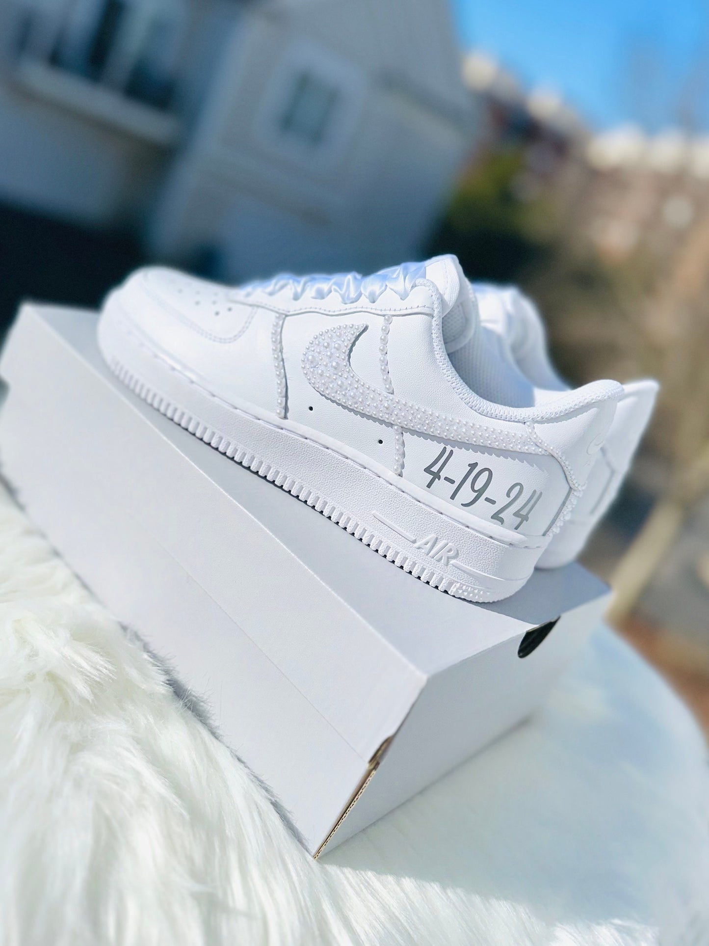 Nike Air Force 1 Shadow Blanco Negro Personalizado