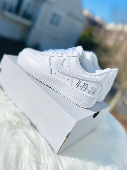 Nike Air Force 1 Shadow Blanco Negro Personalizado