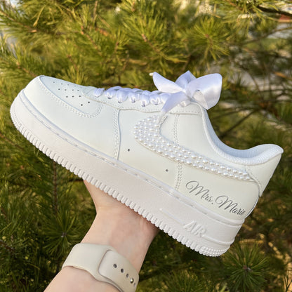 Nike Air Force 1 Shadow Weiß Schwarz Custom