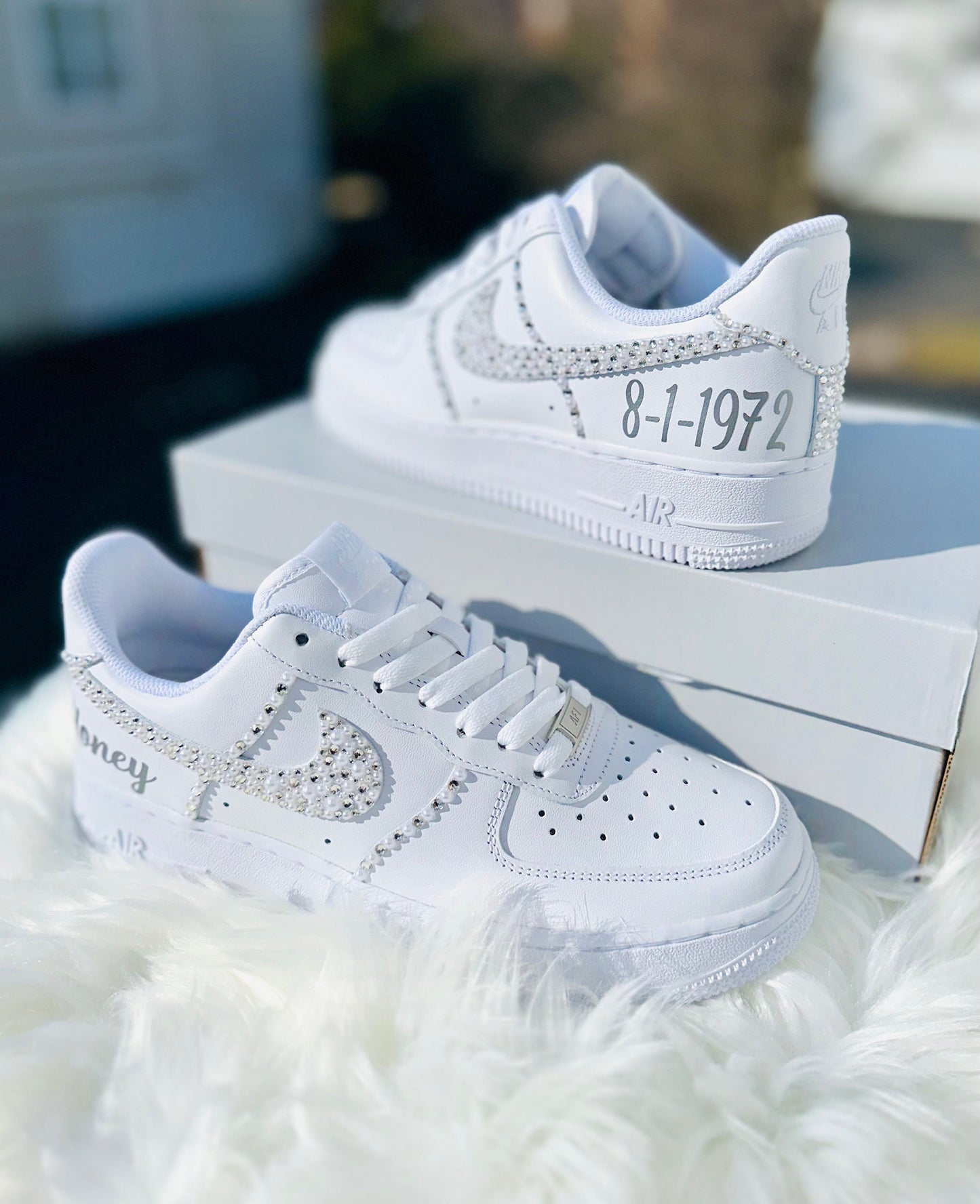 Nike Air Force 1 Shadow Blanco Negro Personalizado