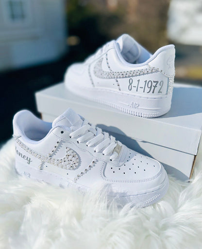 Nike Air Force 1 Shadow Blanco Negro Personalizado