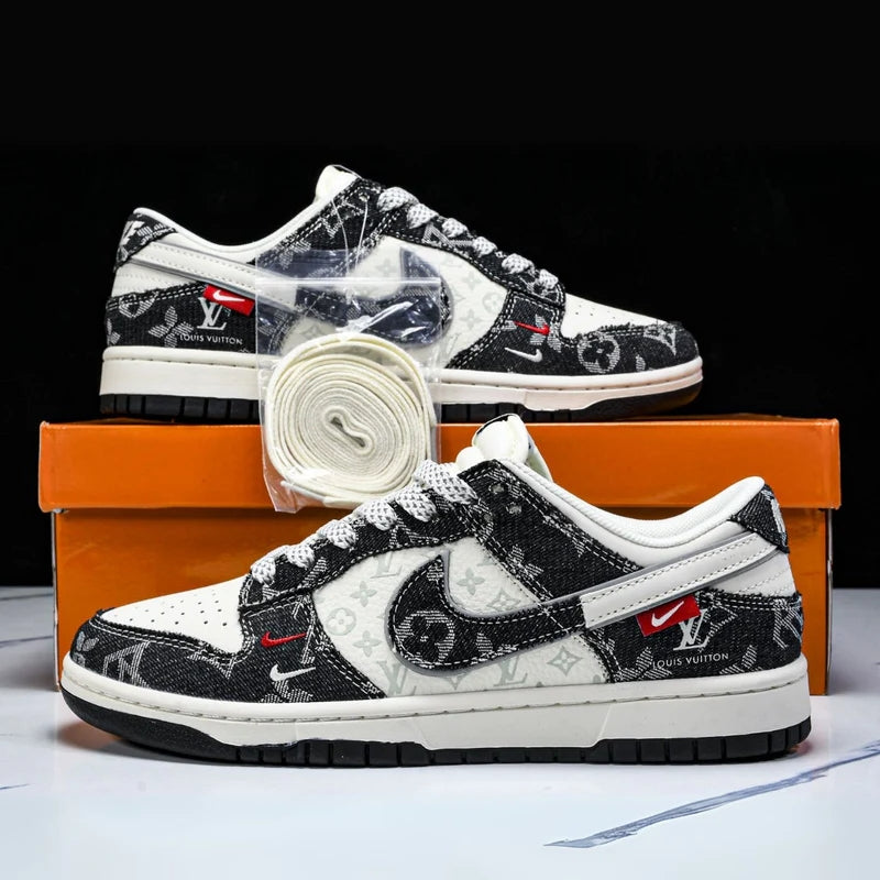 Hand Painted Custom Monogram Denim Sneakers