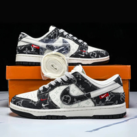Hand Painted Custom Monogram Denim Sneakers