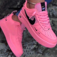 Pink Hand Painted Custom Air Force 1 Sneakers