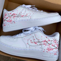 Hand Painted Cherry Blossom Custom Air Force 1 Sneakers