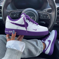 Custom Hand Painted Purple Air Force 1 Sneakers