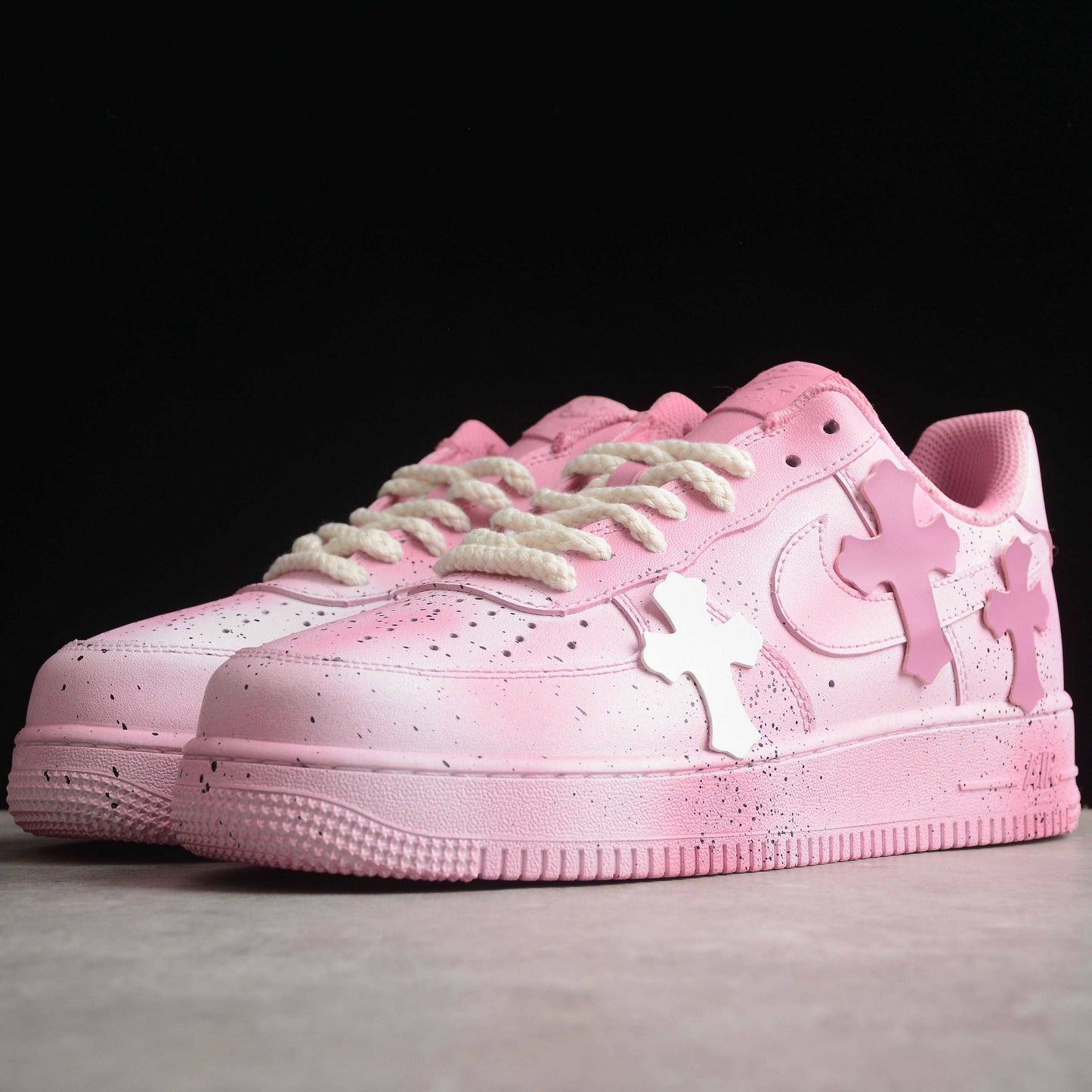 Nike Air Force 1 Shadow Weiß Schwarz Custom