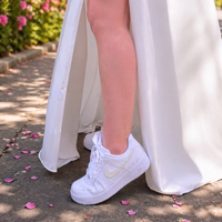 Wedding Shoes Custom Air Force 1 White