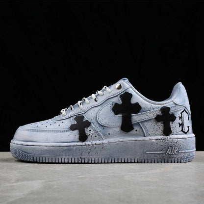 Nike Air Force 1 Shadow Weiß Schwarz Custom