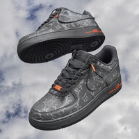 Hand Painted Custom Black Air Force 1 Sneakers