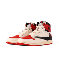 Reversion Swoosh Red Black White TS Custom Air Jordan 1 High