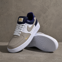 Grey Navy Hand Painted Custom Air Force 1 Sneakers