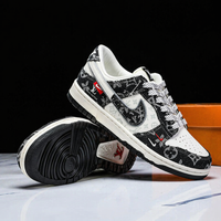 Hand Painted Custom Monogram Denim Sneakers