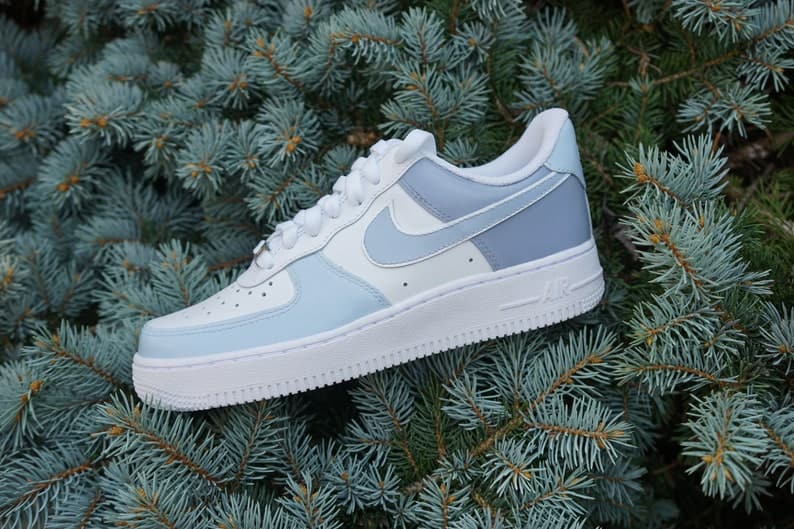 Blue Gray Air Force 1 Custom Nike Air Force 1