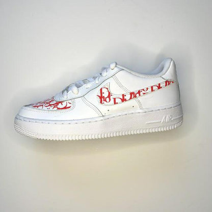 Custom Air Force 1 Red Dior