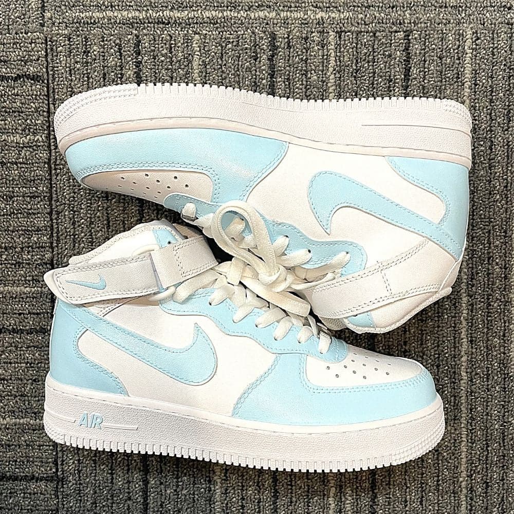 Custom Air Force 1 Mid Baby Blue