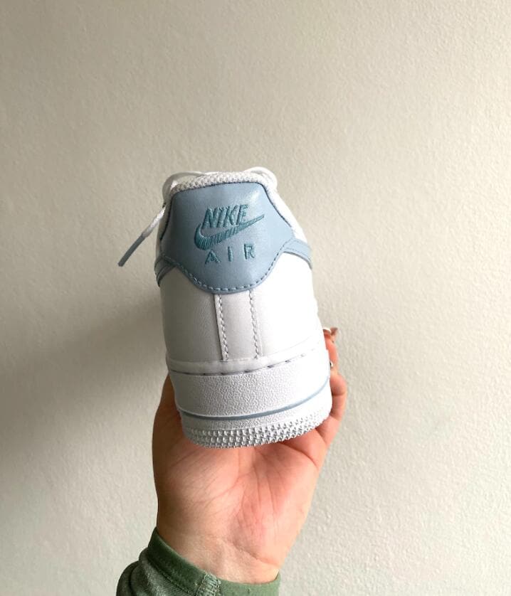 Custom Air Force 1 light Blue Swoosh