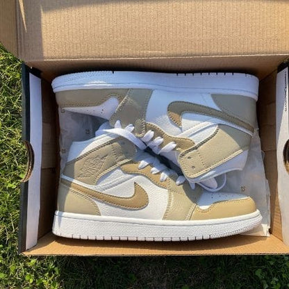 Custom Air Jordan 1 Mid Cream