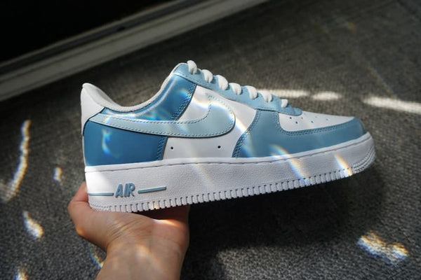 blue custom air force 1