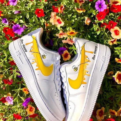 Custom Air Force 1 Bee Happy Honey Drip 🐝🍯