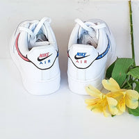 Brick Red and Navy Blue Design Custom Air Foce 1