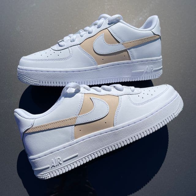 Custom Air Force 1 Two tone beige