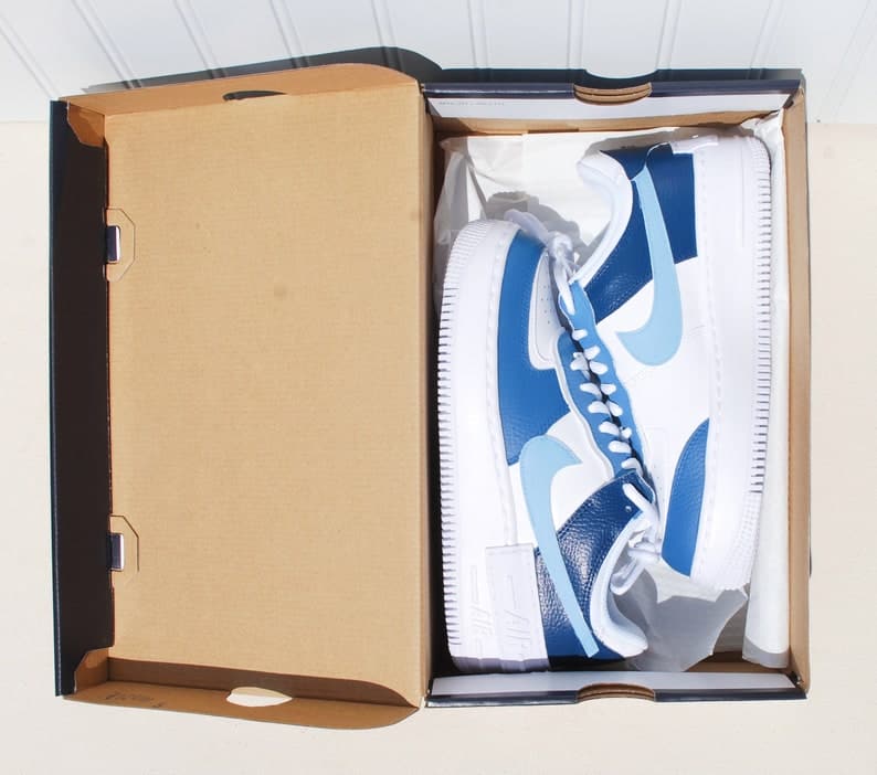 Custom Air Force 1 Shadow Handpainted Colorblock Design Me