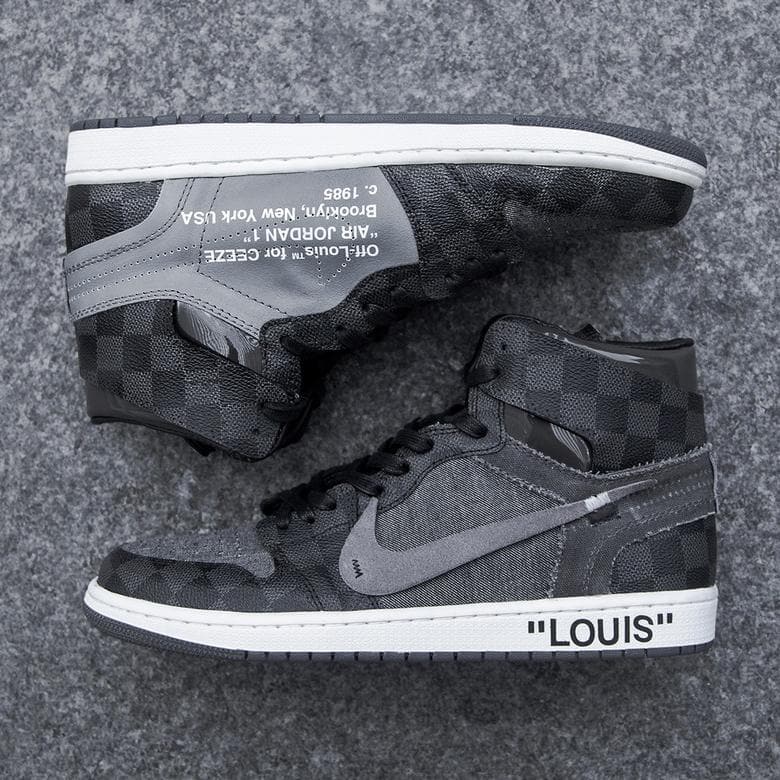 CUSTOM AIR JORDAN 1 X OFF-WHITE XLV GREY