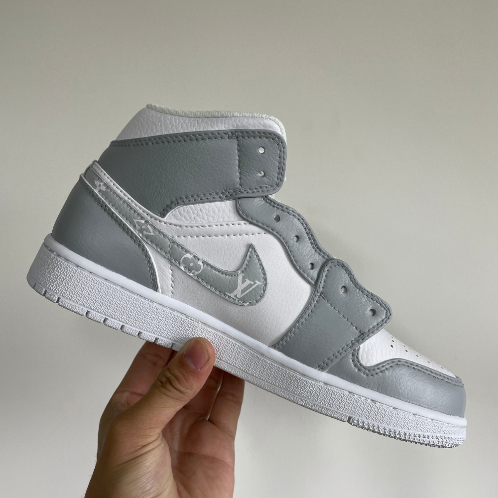 Custom LV Air Jordan 1 Sneakers