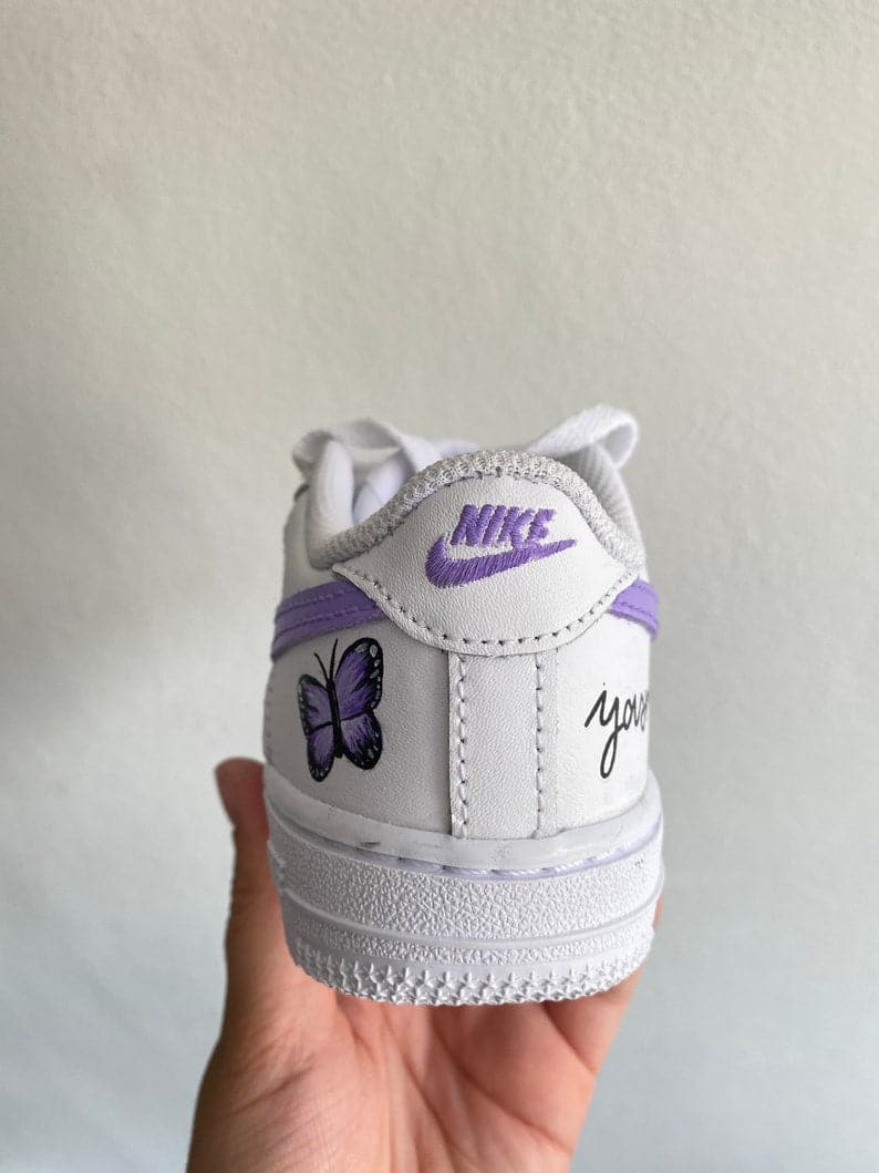 Custom Air Force 1 purple Butterflies