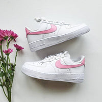 Pink_ Painted Tick and Back Design Custom AF1's