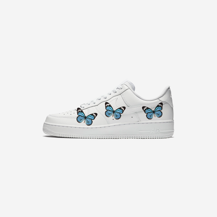 Custom Nike Air Force 1  Blue Butterfly II