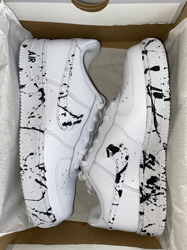 Custom Air Force 1 black Splatter