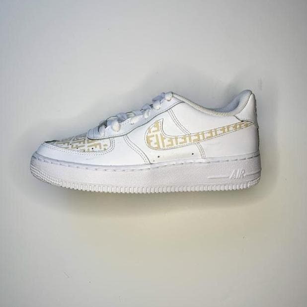 Custom Air Force 1 Cream Fendi