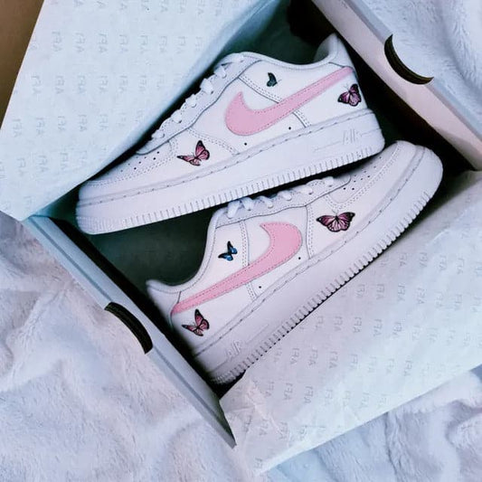 Pink Butterfly Nike Air Force 1