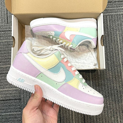 Custom Air Force 1 X Pastel rainbow