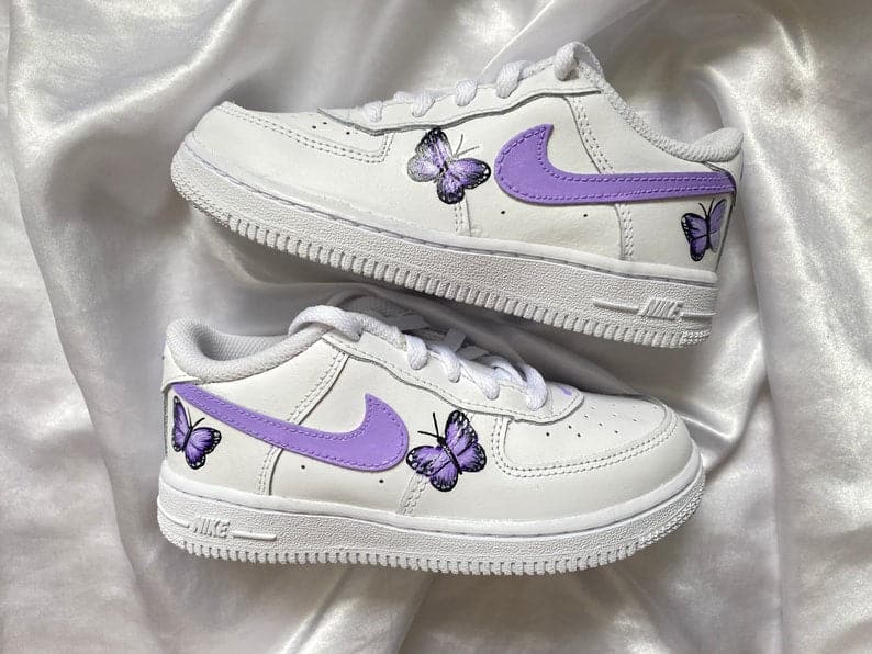 custom air force 1 purple butterfly