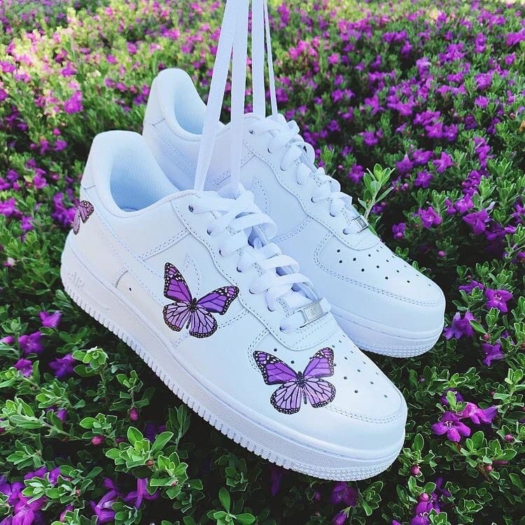 Butterfly Purple Air Force 1s