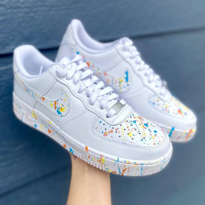 Custom Paint Spatter Nike Air Force Ones