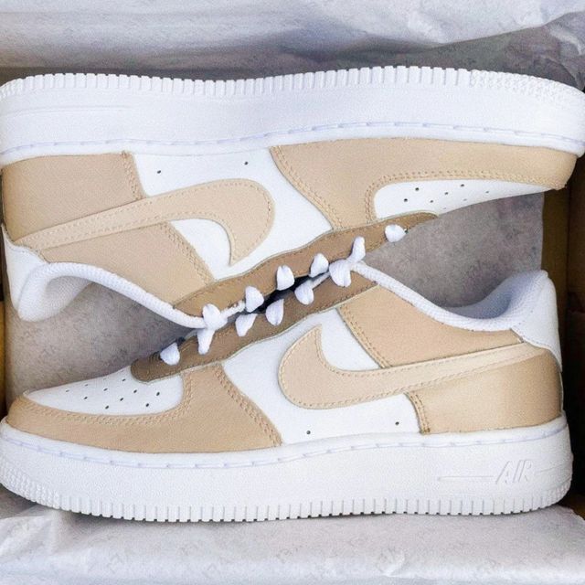 CUSTOM AIR FORCE 1 BROWN BEIGE