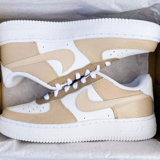 CUSTOM AIR FORCE 1 BROWN BEIGE