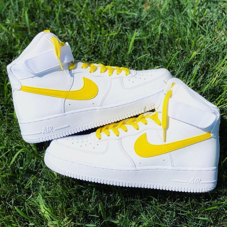 Custom Yellow Nike Air Force Ones