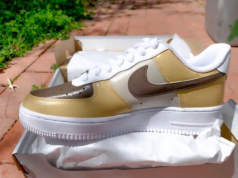 Hand-painted Neutral Tones Custom Air Force 1