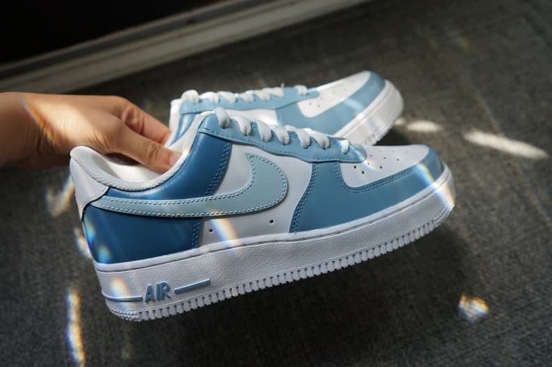 blue custom air force 1