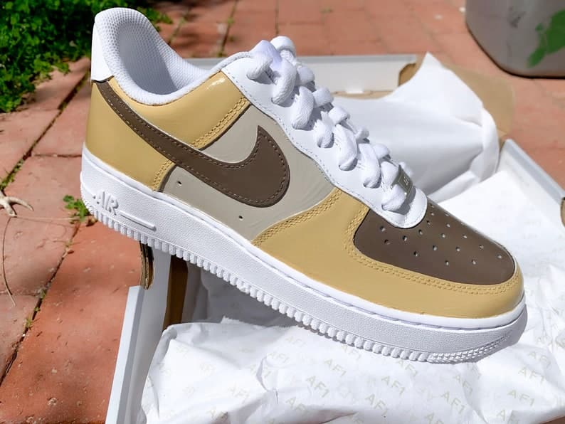 Hand-painted Neutral Tones Custom Air Force 1