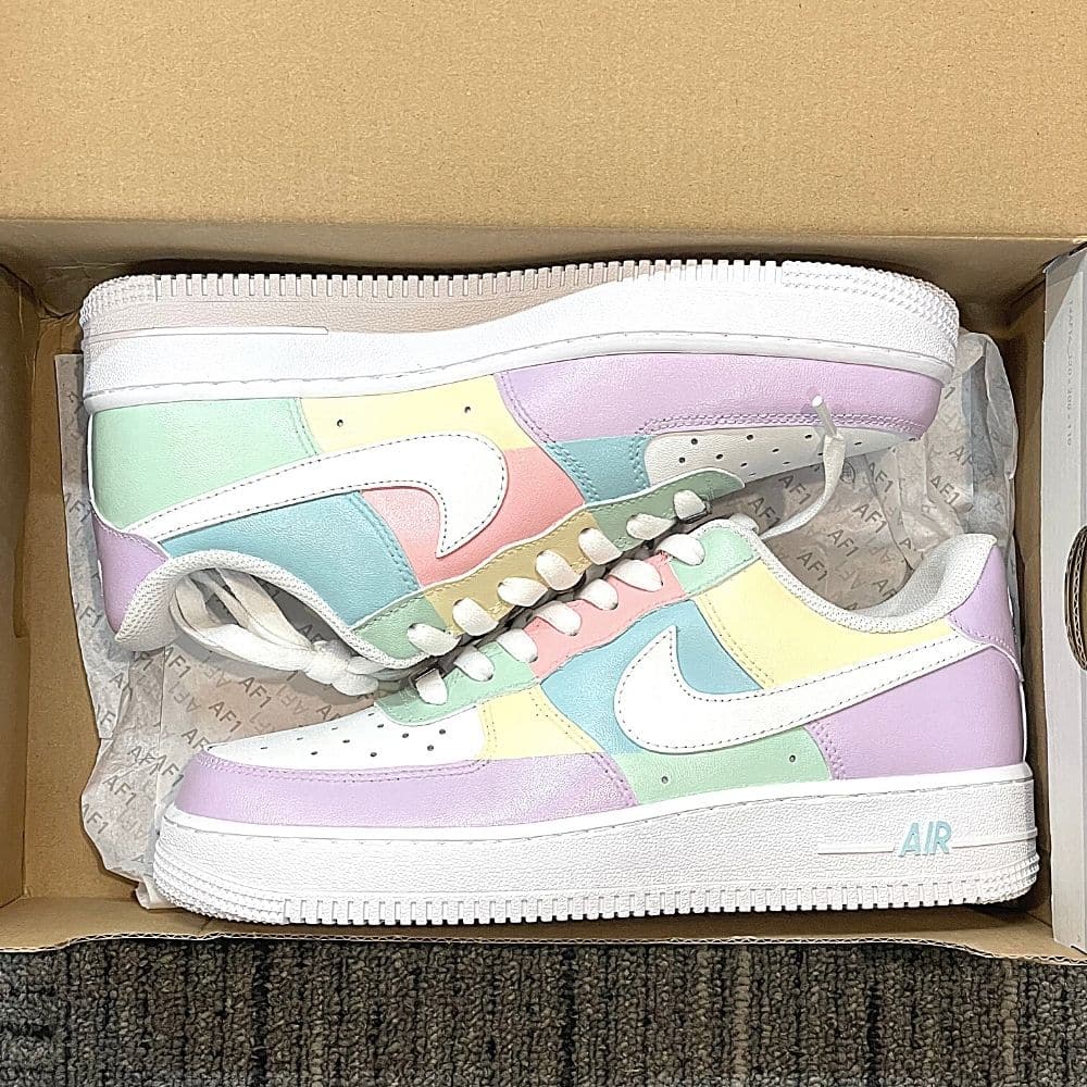 Custom Air Force 1 X Pastel rainbow