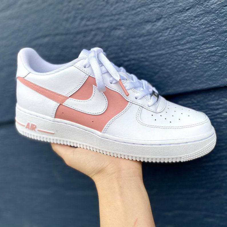 Custom Pink Nike Drip Air Force Ones