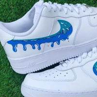 Custom Air Force 1 Blue Slime Drip