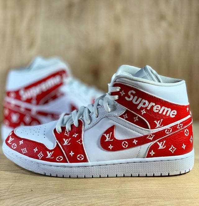 Custom Air Jordan 1 LV Supreme
